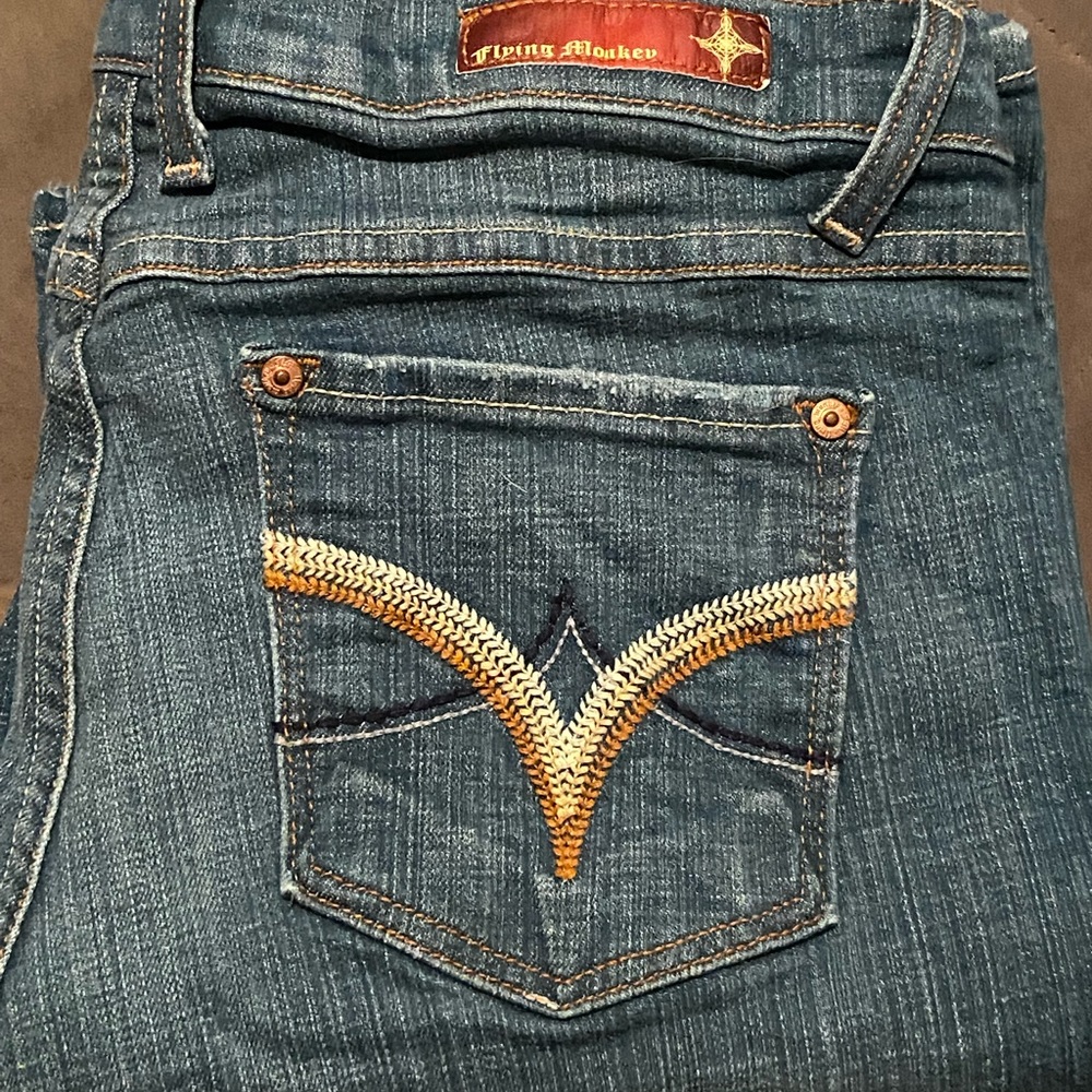 Flying Monkey boot cut denim jeans, 34” inseam